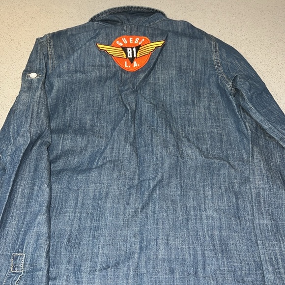 Guess kids button up jean shirt - Picture 2 of 6